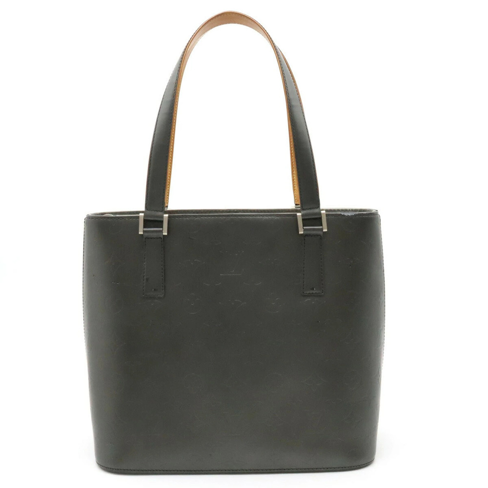 Louis Vuitton Monogram Matte Stockton Tote Bag Shoulder Leather Noir Black